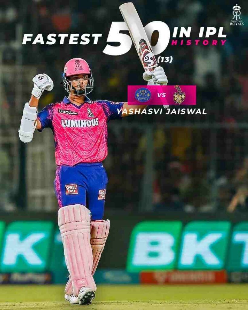 Yashasvi Jaiswal fastest fifty 