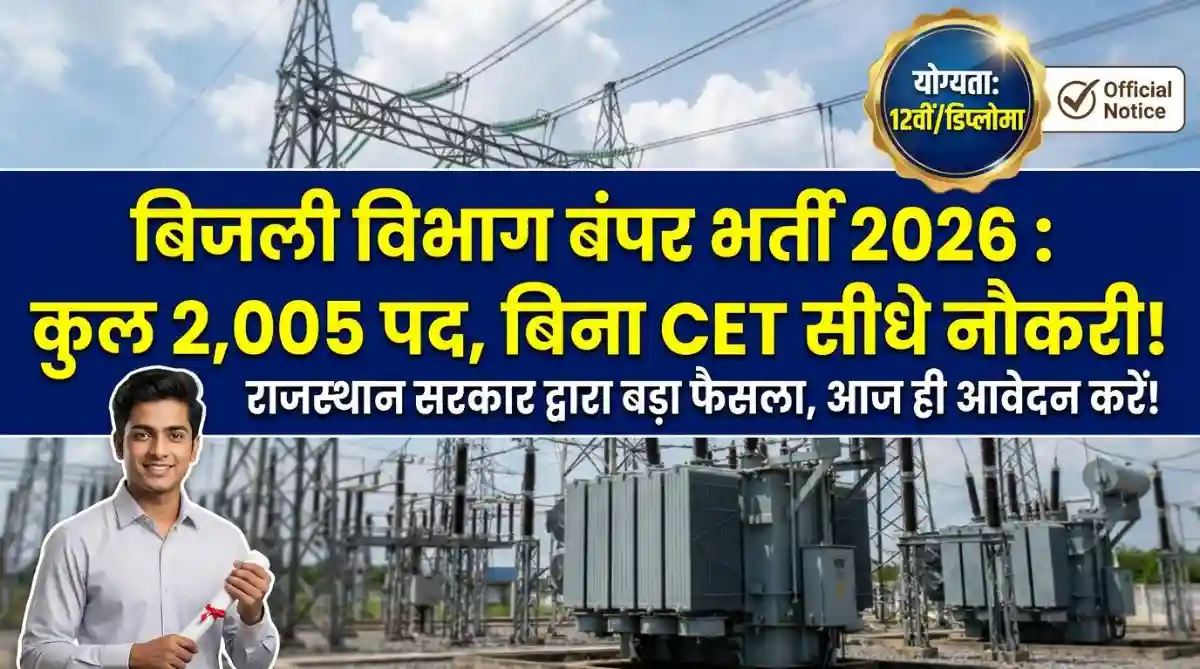 Vidyut Vibhag Vacancy 2026
