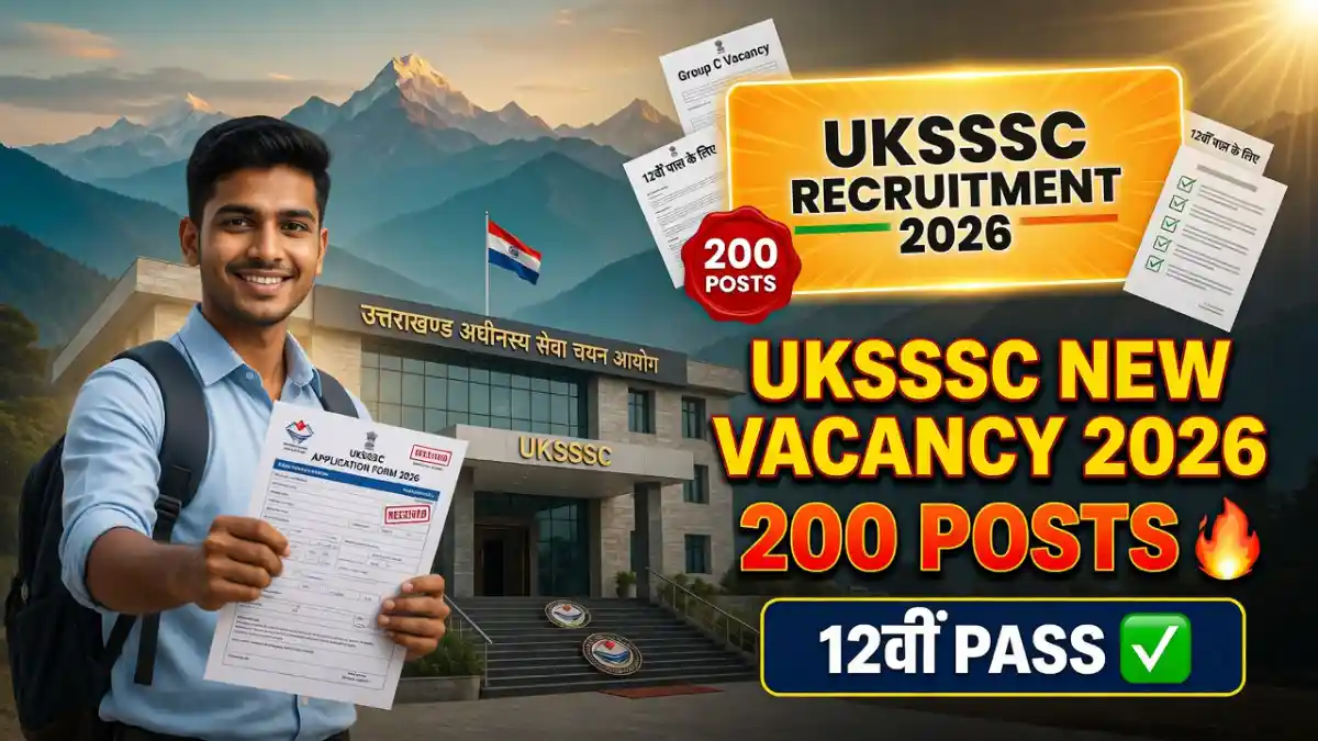 UKSSSC New Vacancy 2026